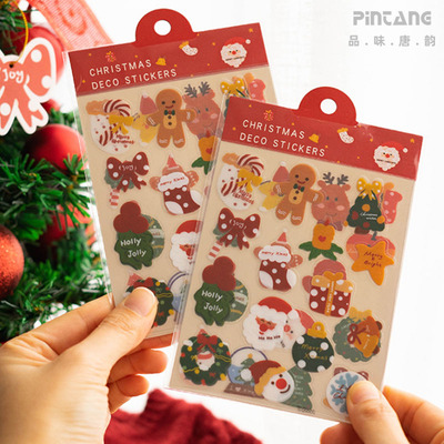 圣诞节日礼品装饰PVC贴画防水贴
