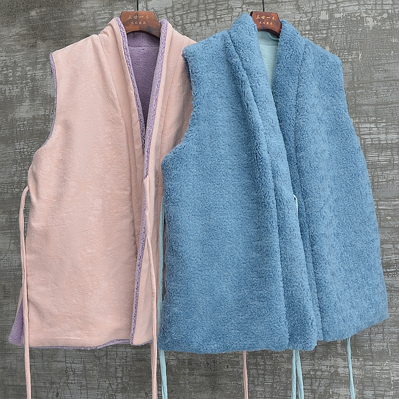 无袖马夹文艺复古中国风