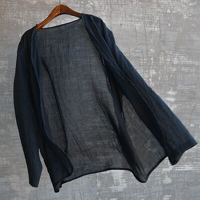 三世一木无领长袖简洁飘逸防晒衫