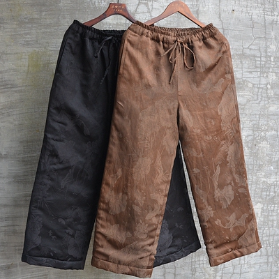 三世一木常规厚松紧腰棉花提花