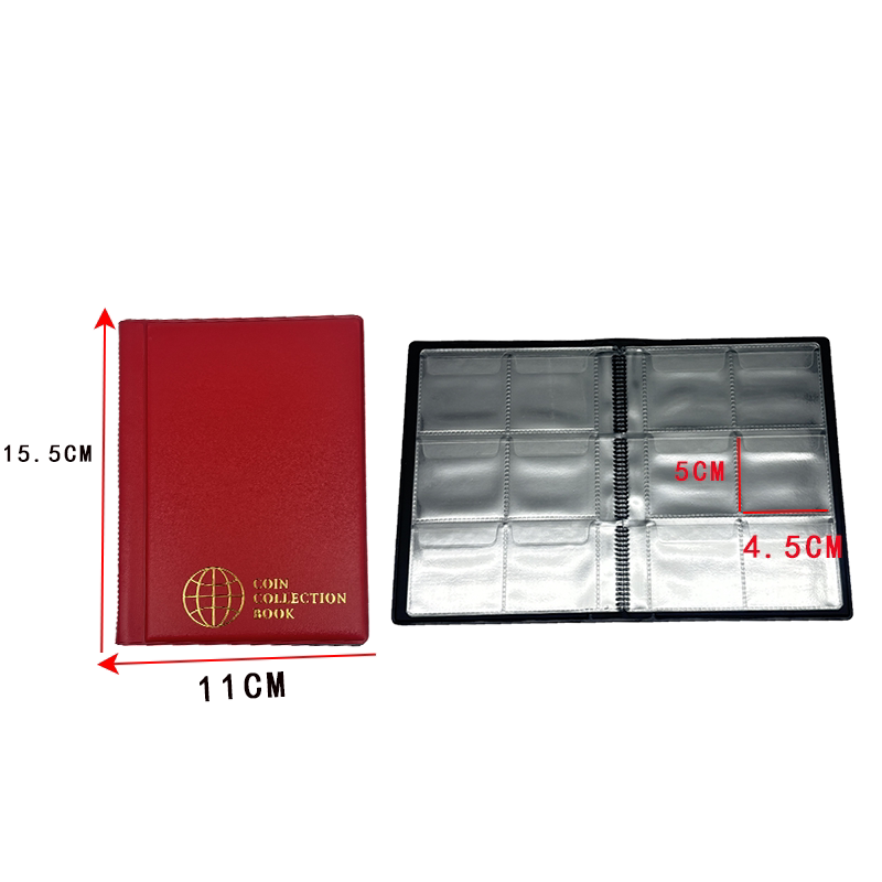 大60格钱币硬币收藏册直插式小型古钱币铜钱纪念册定位册大号款