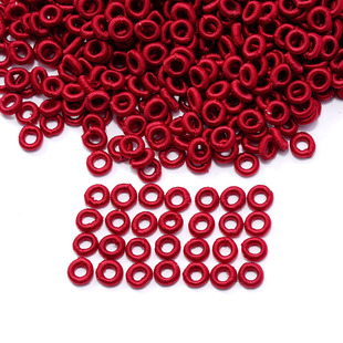 圆满线圈DIY饰品配件精致手工编织手链项链绳扣圆形红绳配饰