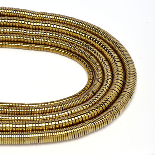 黑胆石镀金隔片珠子手链项链耳饰DIY配件手链串珠隔片