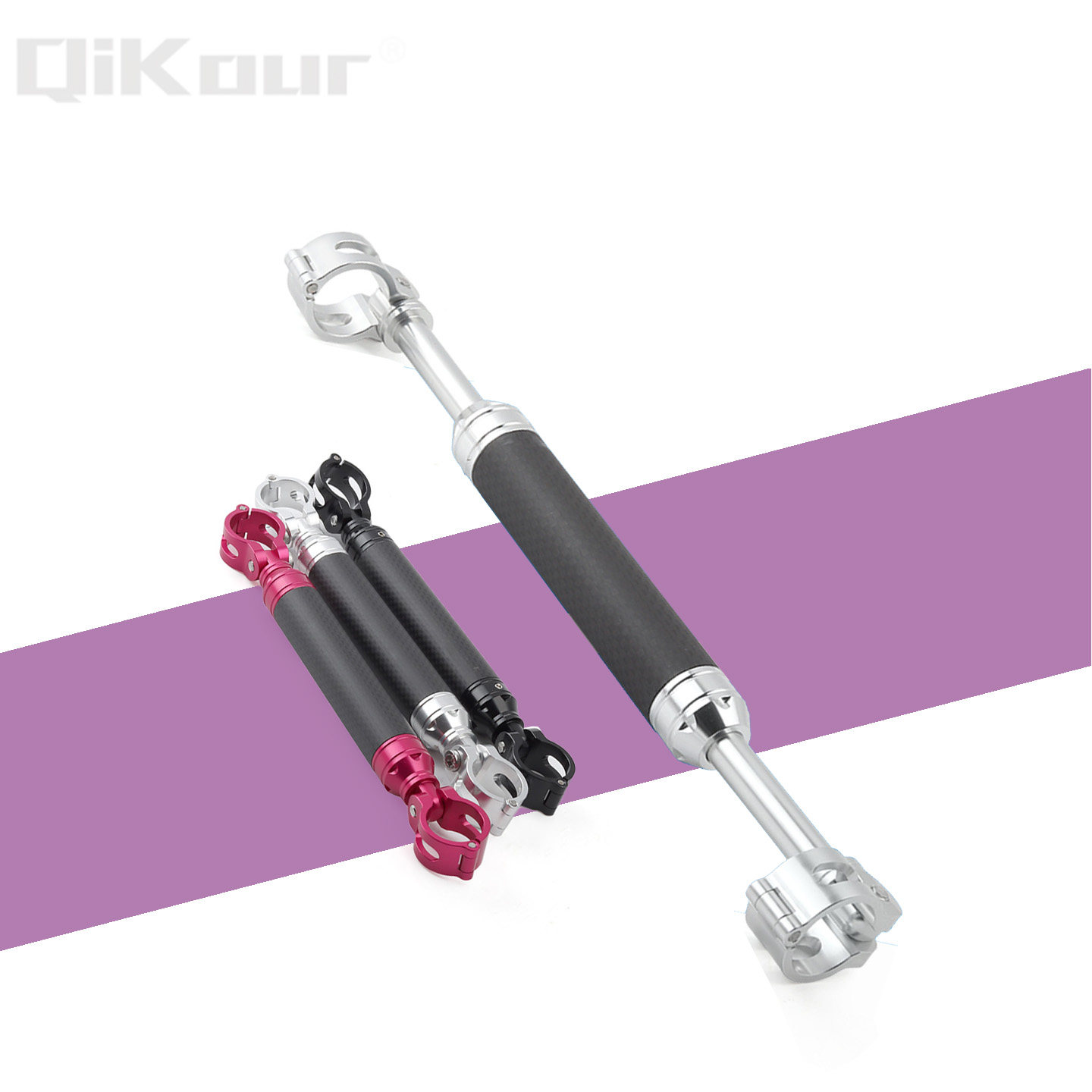 小布M把 可调节支架折叠车改装碳纤维车把 握把电摩M型码表置物架