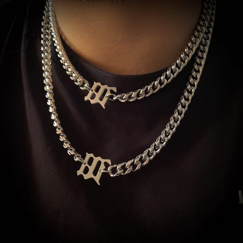 rich brian七哥同款嘻哈古巴项链钛钢不掉色男女个性潮流百搭饰品