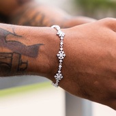 Snowflake Bracelet雪花手链嘻哈满钻锆石手饰潮酷男个性 欧美风