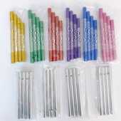 彩色风铃管亚克力风铃材料风铃圈帽顶幼儿园手工课做风铃材料