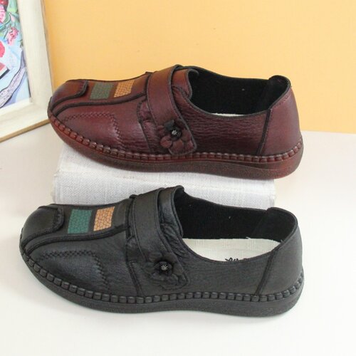 26新款春秋老北京布鞋透气妈妈鞋防滑牛筋软底软面粘扣老人鞋42码