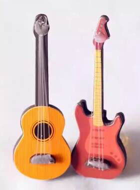 ob11娃娃屋配件bjd12分6分场景模型仿真迷你古典道具电子吉他模型