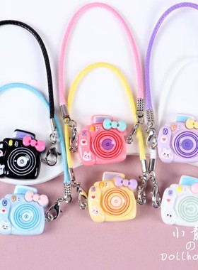 娃娃屋dollhouse迷你卡通相机小手机小吉他拉布布配饰bjd公仔挂件
