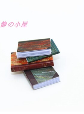 微缩模型 dollhouse小布娃娃屋配件DIY场景拍聂道具 迷你仿真书本