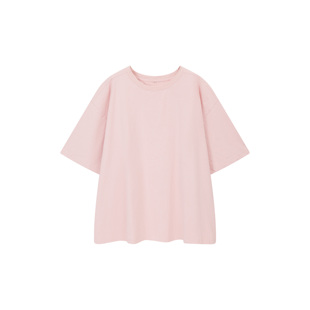 木槿T恤  2025夏季新款时尚休闲短袖简约T恤纯色百搭上衣女显瘦