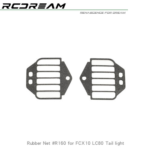 RCDream 1/10 FCX10 LC80 尾灯防护网罩 软胶 仿真改装件 #R160R