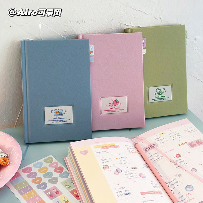 韩国wannathis可爱标签日记本