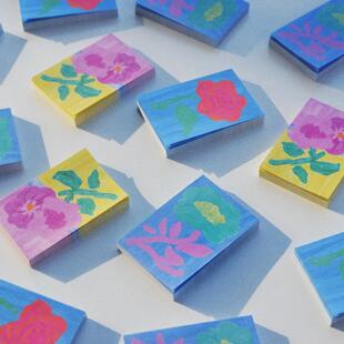 韩国fruitfries夏日花田多巴胺便签本可撕ins备忘记事手账素材纸