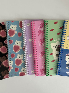 Mazzzzy韩国B5半幅线圈本横线方格页记事本小清新便携随身笔记本