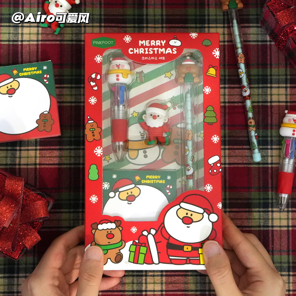 韩国pinkfoot圣诞主题文具套装