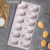CHEFMAMDE学厨12连杯玛德琳扇贝形贝壳蛋糕模烤箱烤盘家烘焙工具