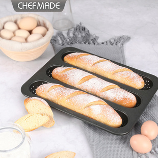 CHEFMADE学厨法式 面包烤盘架烤箱用长条面包法棍烘焙模具法棒工具