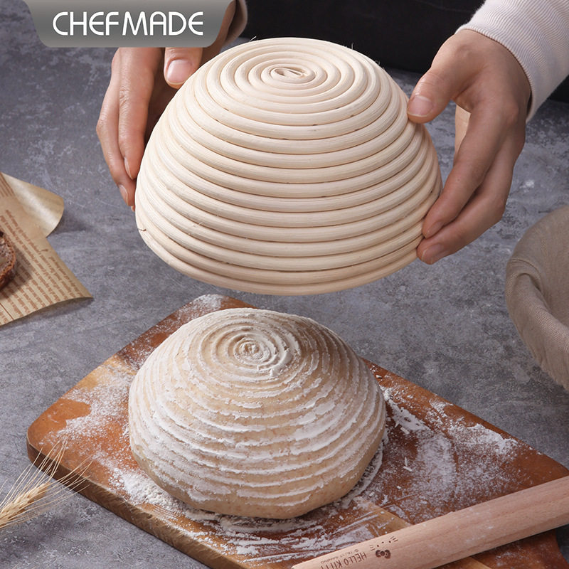 chefmade学厨面团发酵篮子欧包法棍醒发布套家用棉布加厚烘焙工具