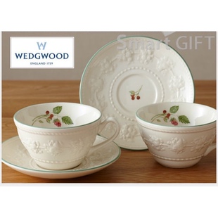 英国韦奇伍德浮雕陶瓷咖啡杯碟套装日本代购创意颜值餐具情侣杯子