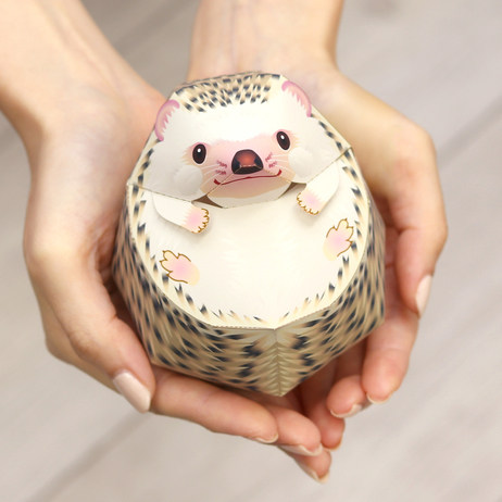 仿真小动物玩偶小刺猬3d立体纸模型diy手工制作儿童益智折纸玩具