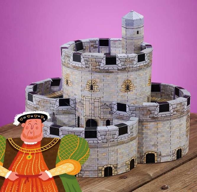 卡通城堡场景城墙建筑3d立体纸模