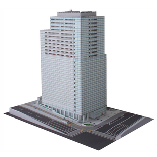 办公楼高楼大厦摩天大楼建筑立体纸模型DIY手工制作益智折纸玩具