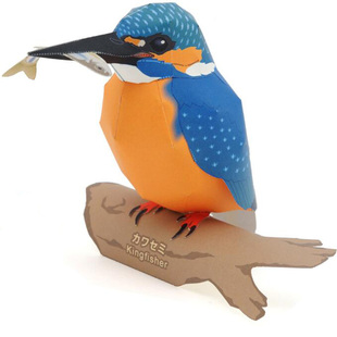 仿真小鸟翠鸟动物玩偶3d立体纸模型DIY手工制作儿童益智折纸玩具