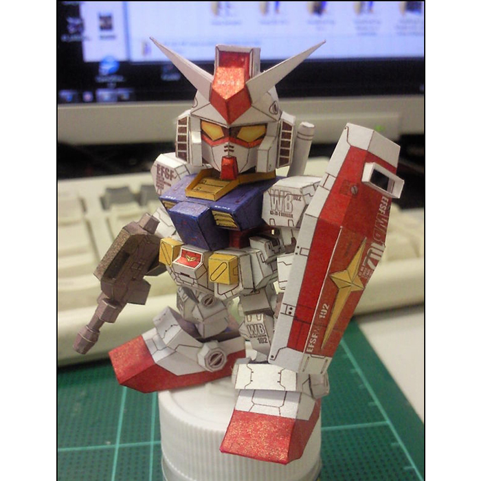 敢达RX-78高达机动战士机器人3D立体纸模型DIY手工制作折纸玩具