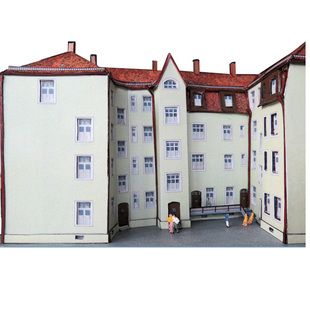 1比160居民楼住宅楼3d立体纸模型diy手工制作儿童折纸3D纸模型