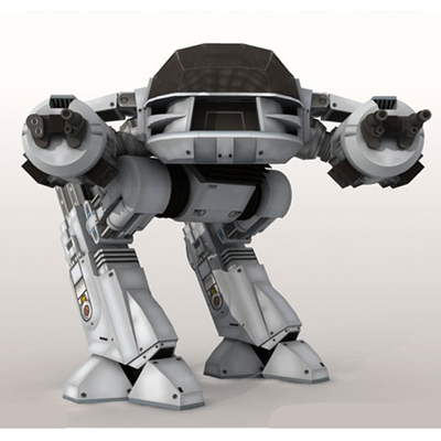 机械战警ED-209机器人3D纸模型