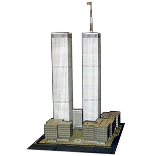 纽约城市高楼摩天大厦立体3d纸模型DIY手工制作儿童益智折纸玩具