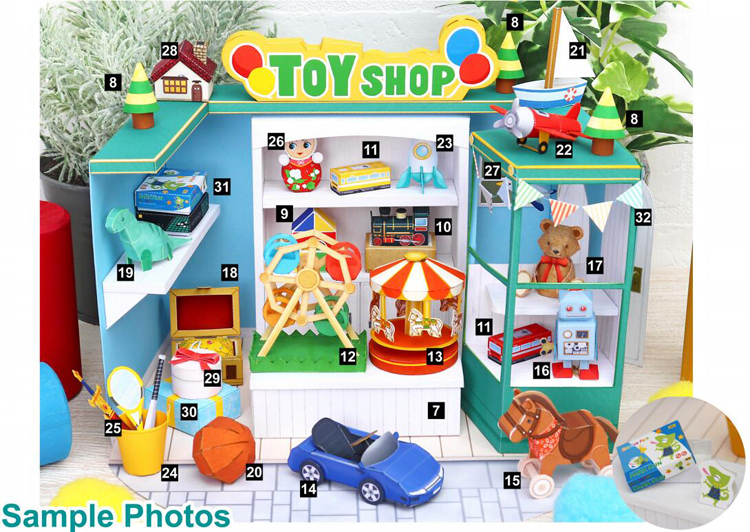 洋娃娃玩具商店小屋3d立体纸模型