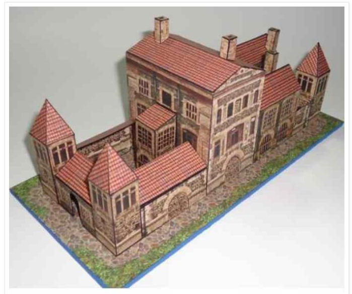 欧洲庄园古堡别墅建筑3d立体纸模型diy手工制作儿童益智折纸玩具