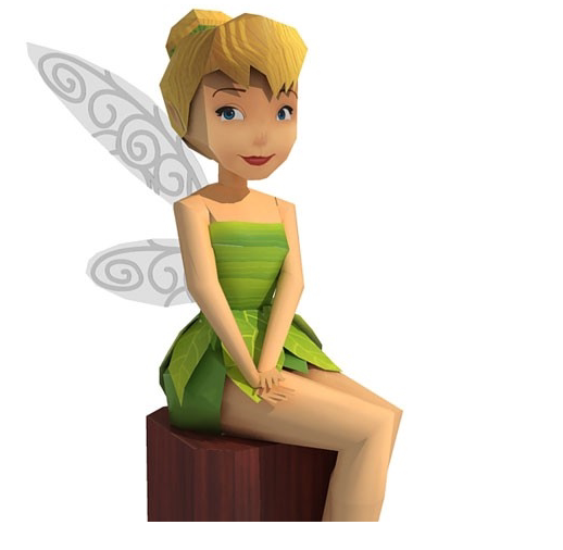 卡通蝴蝶仙子小精灵3d立体纸模型diy手工制作儿童折纸益智玩具