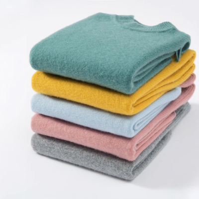 儿童山羊绒衫男女童半高领纯色加厚针织羊绒毛衣女童打底宝宝保暖