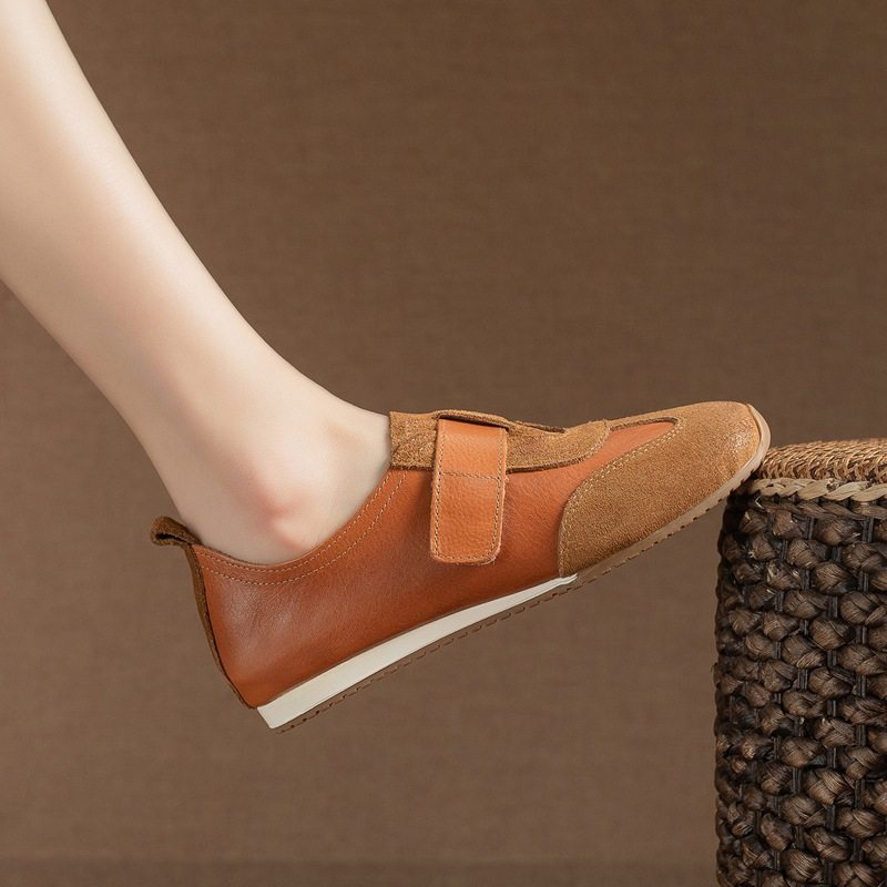 跨境现货真皮阿甘鞋女2025秋季新款平底运动小白鞋休闲搭扣女鞋,女鞋,时尚休闲鞋,淘宝优惠券,粉丝福利购,淘宝优惠卷