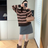 新年圣诞节日氛围感拉满 M1u冬全羊毛美拉德费尔岛提花针织毛衣