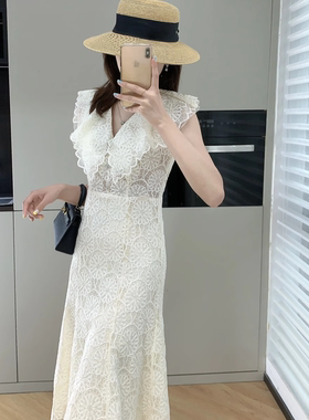 熊宝家 Z雅高定系列立体绣花荷叶边连衣裙+娃娃领蕾丝裙+蕾丝