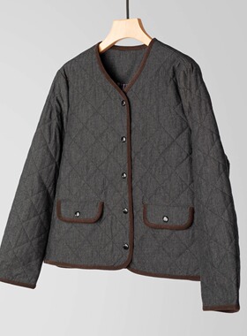 【Highline系列】真z~y料！斜纹牛仔棉3M棉菱格宽松短款棉服外套