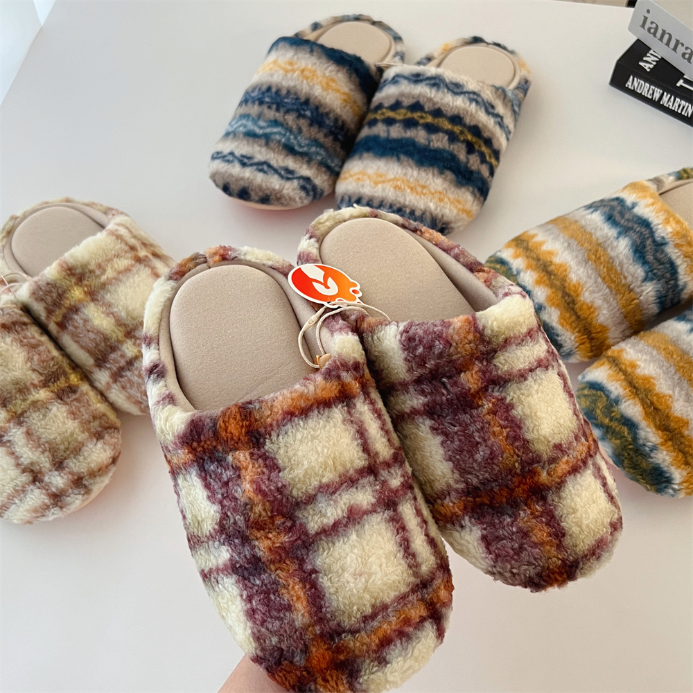 简约防滑拖鞋毛绒家居拖鞋冬