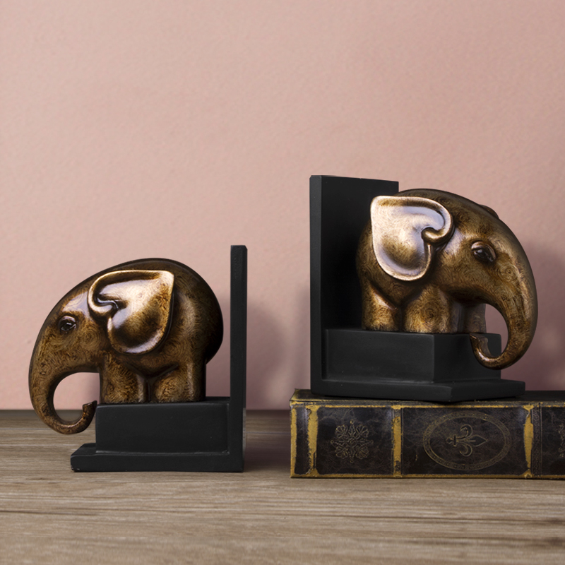 书房欧式风创意复古动物桌面摆件