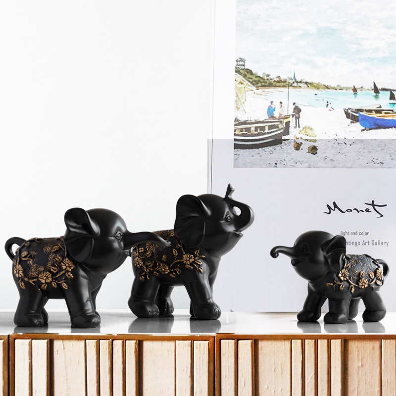 欧式风小象家居客厅酒柜装饰品