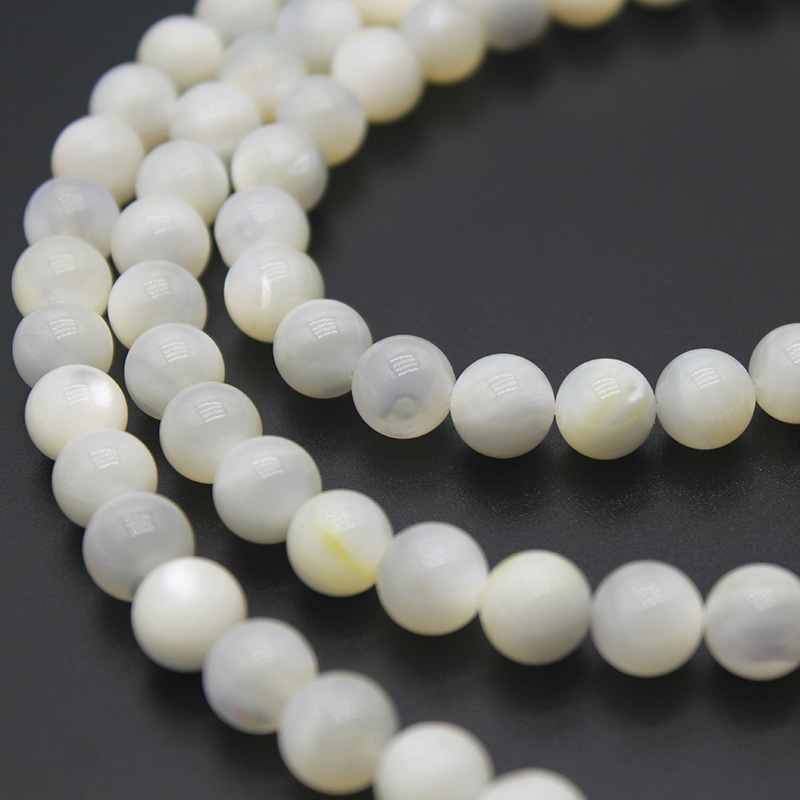 天然海水贝壳白蝶贝白色圆珠散珠串珠2-9mmdiy手链项链饰品配件