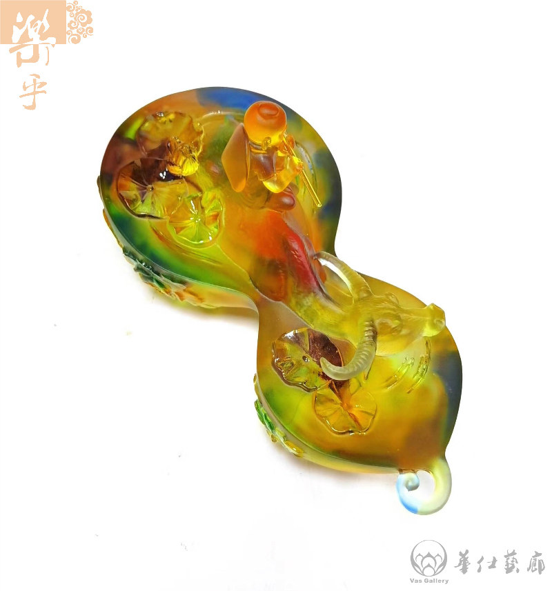 纯琉璃暮归牧归图五牛图牛势摆件商务会议开业礼品家居饰品可定制