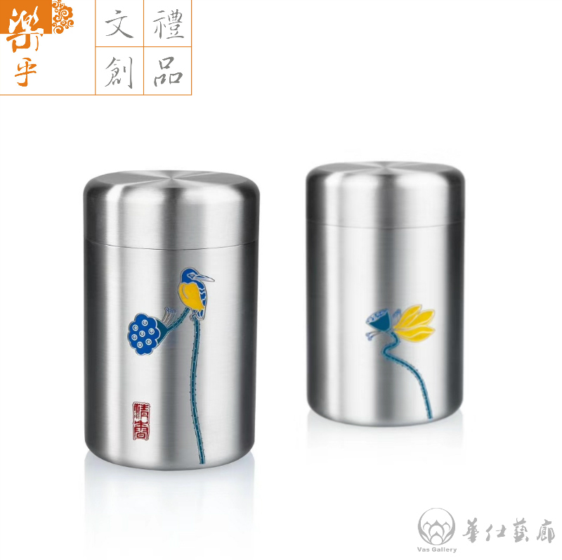 正品纯锡茶叶罐和为贵爱莲说锡器感恩有你储茶罐高档礼品可定制
