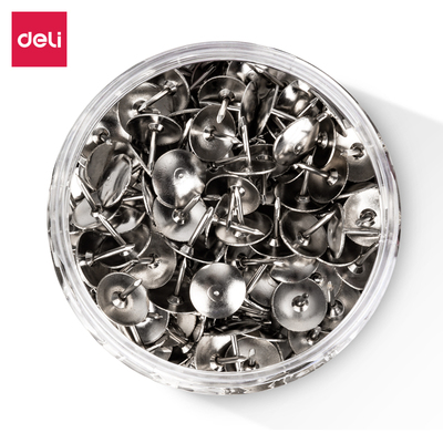 得力0040图钉300枚按钉大头钉子工字钉摁钉圆头软木板装饰钉照片