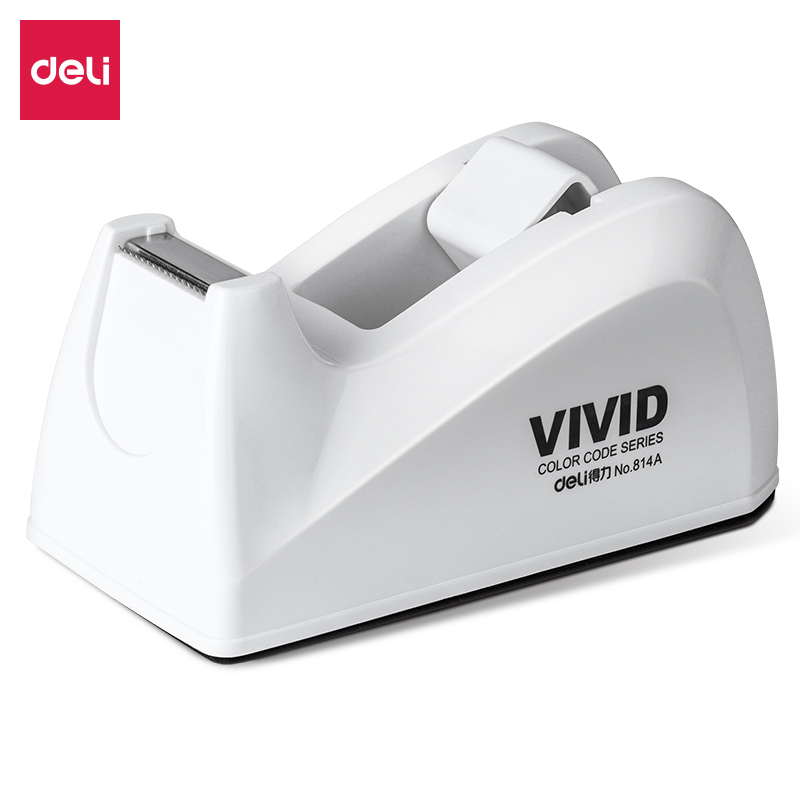 得力814A胶带座小胶带切割器22mm桌面小胶带固定器办公文具