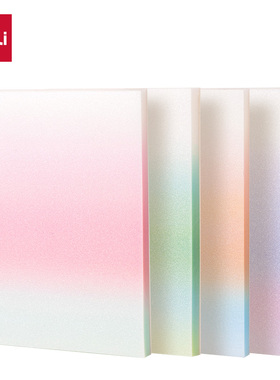 得力BT406渐变记事贴76mm*101mm膜类可书写50张可粘贴留言便利贴